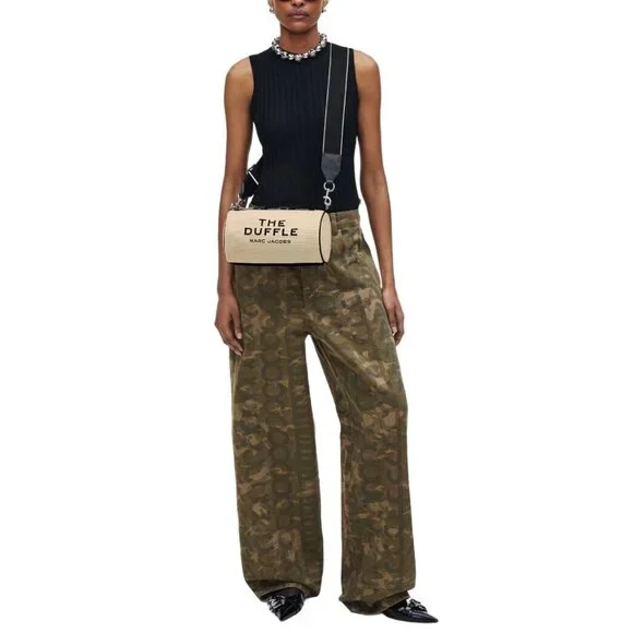 NEW Marc Jacobs The Duffle Bag Warm Sand Canvas Crossbody Bag Purse Travel